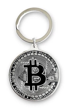 Брелок Avtoaks Bitcoin (Биткоин) металлический серебристый цвет