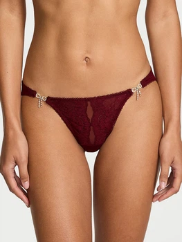 Трусики бикини женские Victoria's Secret 597762188 S Бордовые (1160805723)