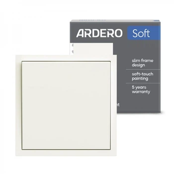 Вимикач кнопковий 1-клавішний Ardero EV141-W Soft 10 А білий