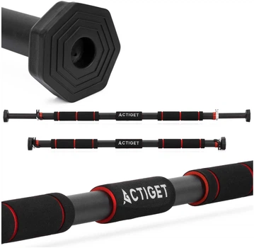 Турнік розсувний Actiget ACT0166 82-130 см Black/Red (ACT0166)