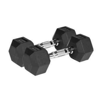 Гумовані гантелі HEX Rebel RBA-2325-04 2x4 кг чавунні