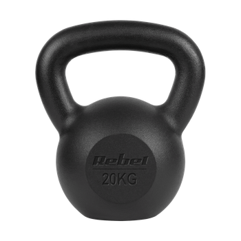 Чавунна гиря Rebel Active 20 кг RBA-2323-20 з ергономічною ручкою і плоским дном