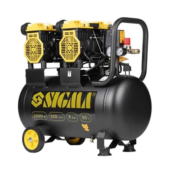 Компресор безмасляний 2.2кВт 50л 320л/хв 8бар 58дБ SIGMA