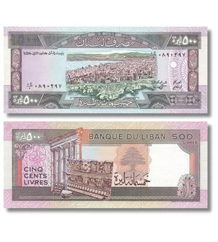 Банкнота 500 ліврів Ліван 1988 рік UNC