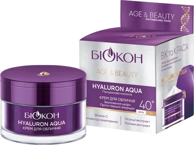 Крем для лица Биокон Age&Beauty Hyaluron Aqua 40+ 50 мл (4823110302309)