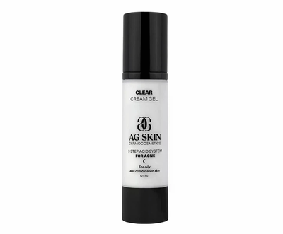 Гель-крем AG SKIN Clear Cream Gel с азелоглицином и салициловой кислотой для ухода за проблемной кожей лица, 50 мл