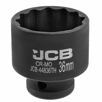 Головка ударна тонкостінна 1/2" 36 мм (12-гр.) | 59523 | JCB