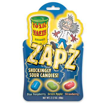 Кислые конфеты Toxic Waste Zapz Shockingly Sour Candies ассорти 60 г