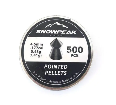 Кулі SnowPeak Pointed Pellets 4.5мм, 0.48г, 500шт