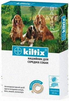 Нашийник Bayer Kiltix проти бліх та кліщів для собак, 48 см