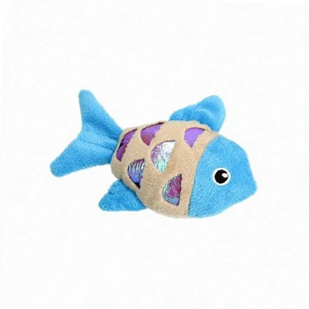 HIPPIE PET Игрушка для котов Рыбка синяя 11,5 см