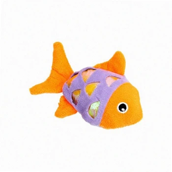 HIPPIE PET Игрушка для котов Рыбка оранжевая 11,5 см