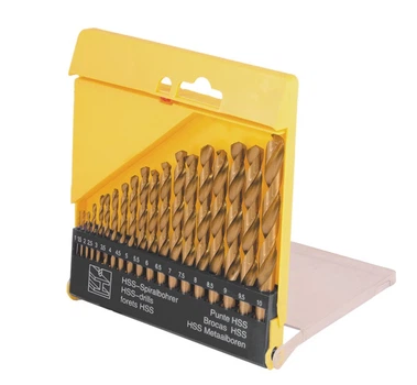 Набор сверл для металла MASTERTOOL 19 шт HSS ТИТАН 1-10 мм plastic box 11-0219