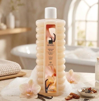 Пена для ванны «Ванильное наслаждение» с ароматом ванили и финика Avon Senses, 500 мл