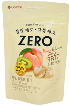 Конфеты желейные со вкусом фруктов (без сахара) ZERO FRUITS JELLY LOTTE 52г