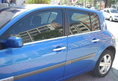 Накладки хромовані на скло (нижні) (4шт) Renault Megane 5D 2004-2010, OmsaLine 6103142