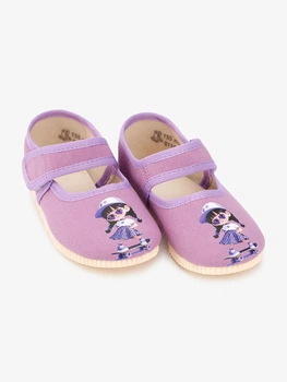 Капці для дівчинки Берегиня 0115 дівчинка на скейті 16 Бузковий shop (2000999615962)