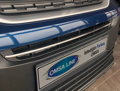 Накладка хромована на решітку радіатора (1шт) Peugeot Partner/Rifter 2019-, OmsaLine 5732086