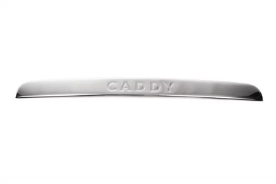 Накладка хромована над номером (з написом) Volkswagen Caddy (1 двері) 2004-2015, Carmos 6452969NAD