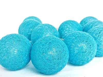 Гірлянди декоративні Cotton Balls 10led, діам 6см, довжина 180см на батарейках АА 021