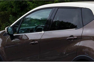 Накладки хромовані на скло (нижні) (4шт) Renault Captur 2013-, Carmos 6459389