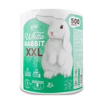 Паперові рушники Grite White Rabbit XXL 2 шари 500 відривів 1 рулон