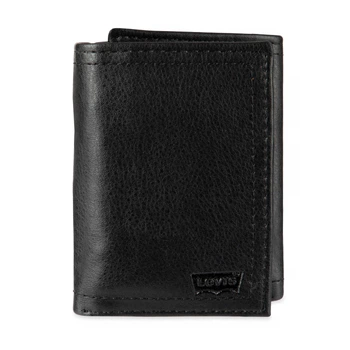 Мужской кошелек Levi's бумажник с логотипом 1159850306 (Черный One size)