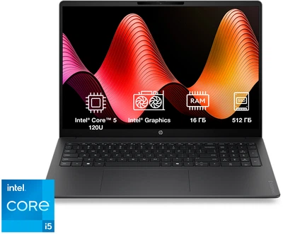 Ноутбук HP OmniBook 3 Laptop 16-bu0020ua (DM8D1EA) Mica Silver / 16" IPS / Intel Core 5 120U / RAM 16 ГБ / SSD 512 ГБ / Зарядка по USB