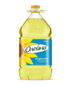 Олія соняшникова Олейна Традиційна рафінована дезодорована 3л