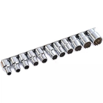 Набор головок длинных TOPTUL GAAQ1601U-12 cеребристый 1/2" 11 единиц удлиненные глубокие на планке (112-163-GAAQ1601U-12)