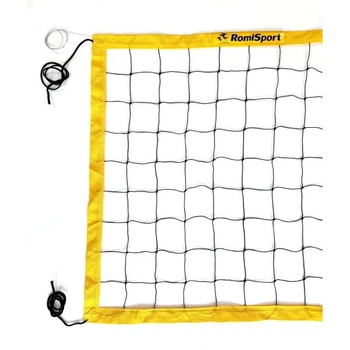 Сетка волейбольная Romi Sport "Тренирующая" (2.7мм.капрон, 9.5м.) black/yellow