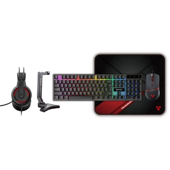 Игровой комплект 5в1 Fantech P51: Клавиатура, Мышь, Коврик, Наушники, Подставка, Black