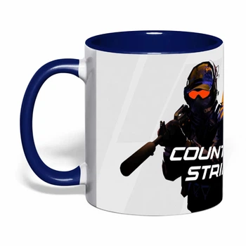 Чашка з друком "Counter-Strike 2/Контр Страйк" №3 (колір кобальт) (43989)