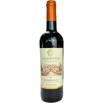 Вино Maestro Бордо сухе червоне 13,5% 0,75 л (Франція)