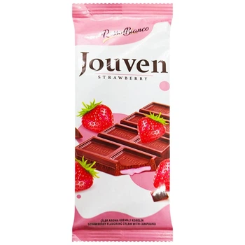 Шоколад Jouten Rosso Bianco Полуниця 50 г (Туреччина)
