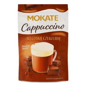 Кавовий напій Mokate Капучино Бельгійський Шоколад 110 г (Польща)