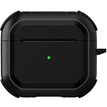 Чехол противоударный для Airpods 3 матовый пластик черный