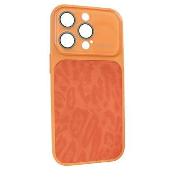 Чохол AITO PU-Leather Leopard Case [17 series Design] – (iPhone 16 Pro Max, Starry Orange)