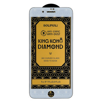 Защитное стекло KingKong Diamond Glass для Apple iPhone 7 Plus 8 Plus белое противоударное полное покрытие 5D