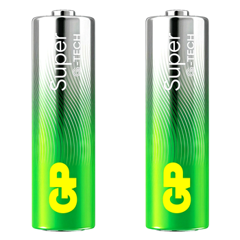 Батарейки GP SUPER ALKALINE 1.5V AA щелочные для бытовых приборов емкость 2700 мАч 2 шт