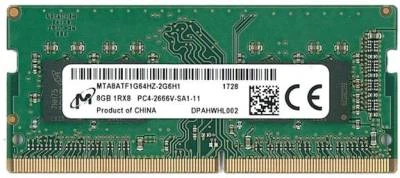 Оперативная память для ноутбука Micron 8GB DDR4 2666MHz SO-DIMM 1Rx8 (MTA8ATF1G64HZ-2G6H1)