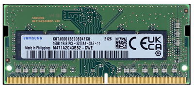 Оперативна пам'ять для ноутбука Samsung 16GB DDR4 3200MHz SO-DIMM 1Rx8 (M471A2G43BB2-CWE) код CG-370930746