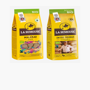 Органический дуэт La Semeuse Colombia BIO и Malabar India BIO, 2 × 500 г