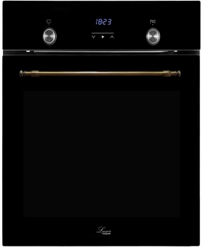Духовой шкаф электрический Luxor HB 4509 BK Barocco Gold style Türen Practik, черный + металлическая прихватка в подарок