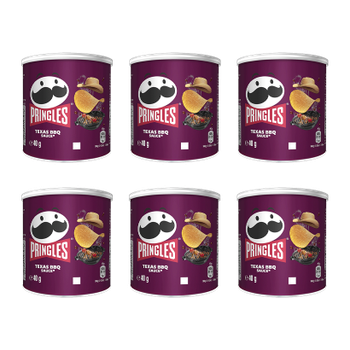 Набор Чипсы 6шт Pringles Mini Texas BBQ 40g
