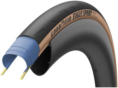 Покришка 700x25C (25-622) GoodYear EAGLE Sport tube type, folding, black/tan, 60tpi (TIR-28-85)