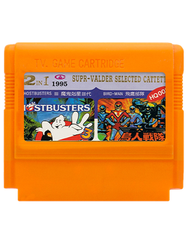 Сборник Игр RMC Famicom Dendy 2 in 1 Chojin Sentai Jetman, Ghostbusters II (III) HQ003 90х TV Game Английская Версия Только Картридж Б/У