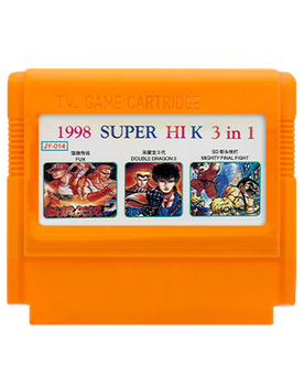 Сборник Игр RMC Famicom Dendy 3 in 1 Fatal Fury Special, Double Dragon III, SD Hero Soukessen JY-014 90х TV Game Японская Версия Только Картридж Б/У