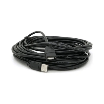 Дата кабель USB 2.0 AM/AF 10.0m ferrite black Voltronic (YT-AM/AF-10BL) (346947)