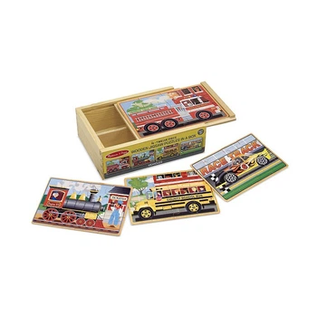 Набор из 4 пазлов в коробке "Машинки" MelissaandDoug MD3794, 15х20 см